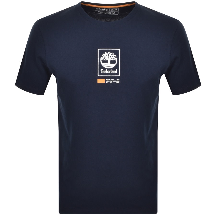 Alternative Image for ProductTimberland Crew Neck Logo T Shirt Navy1